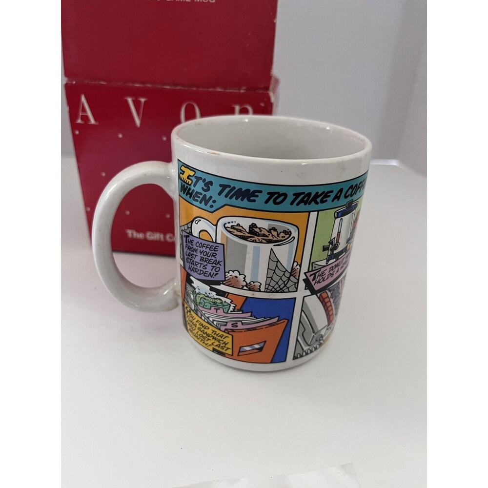 THE 9 TO 5 GAME Avon Mug With Napkin Gift Collection Funny White Elephant